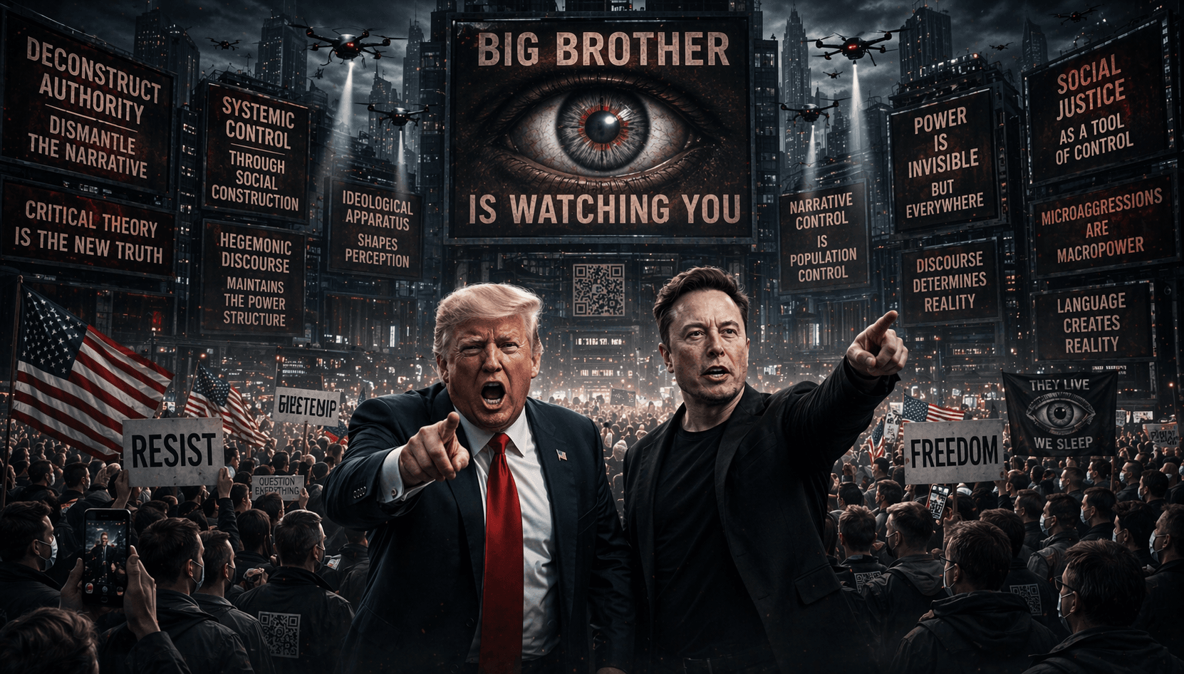 Hard en zacht totalitarisme: Orwell, Huxley en de blinde vlek van links